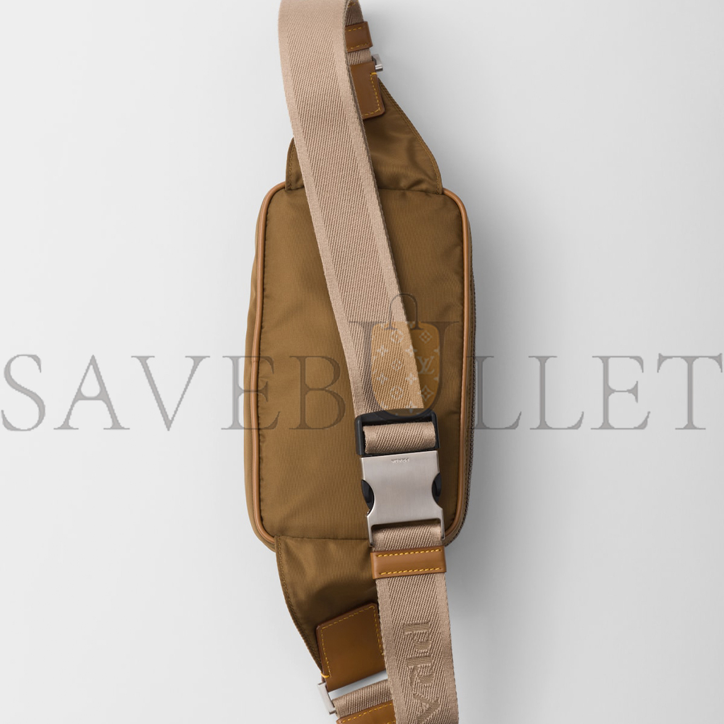 PRADA RE-NYLON AND LEATHER BELT BAG 2VL977 (21*12.5*4.5cm) PRADA RE-NYLON AND LEATHER BELT BAG 2VL977 (21*12.5*4.5cm)